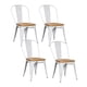 thumbnail image 1 of Pack de 4 Sillas Tolix con Asiento de Madera - Blancas, 1 of 3