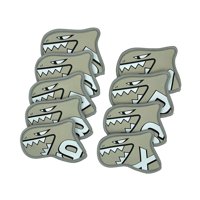 Ioensy - Juego De 9 Fundas De Hierro Para Golf, Para Deportes Al Aire Libre, Resistentes Al Desgaste, Para Palos De Golf, Color Gris