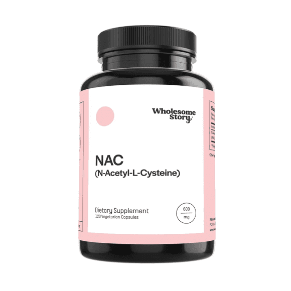 Wholesome Story NAC 600mg N Acetil Cisteina Proteccion Celular Super Antioxidante 120 veg caps
