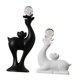 thumbnail image 2 of 2 Estatuas De Reno, Esculturas Creativas De Ciervos De La Buena Suerte Para Decoración De Fiestas Y Bares, En Blanco Y Negro., 2 of 5