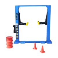 Magideal - Diorama A Escala 1/64 De Garaje, Taller De Reparación De Automóviles, Maqueta De Exhibición De Elevador De Automóviles Realista, Juego De 4 Piezas, Ma Elevador De Coches Azul