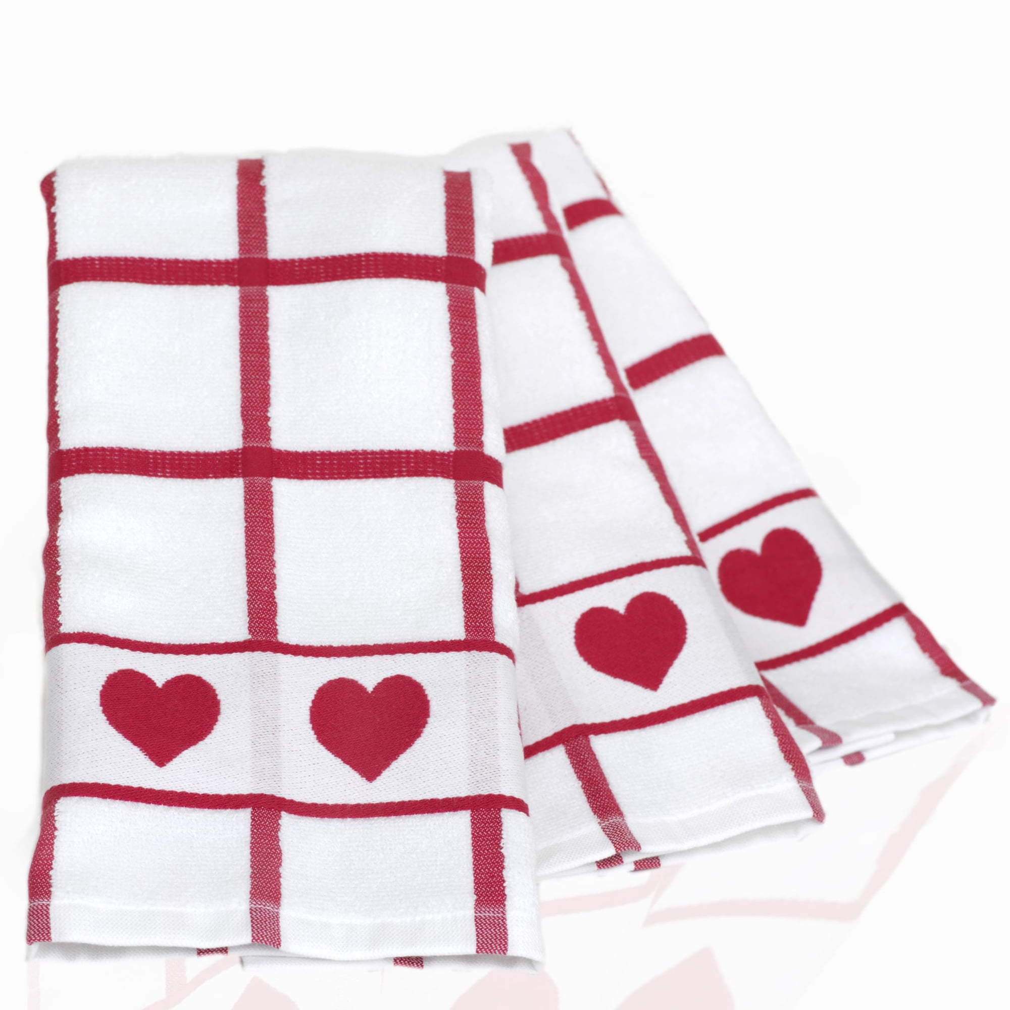 Paños De Cocina Blanco Home Red Heart 100% Algodón 425 G/m²