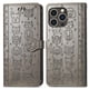 thumbnail image 1 of Funda Cartera FOXDOCK para iPhone 14 ProMax , Flip PU con Relieve de Gatos y Perros, Tarjetero y Soporte, 1 of 6