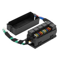 Magideal - Caja De Fusibles Y Relés, De Bloque De Caja De Relés De Fusibles De 12 V, Bloque De Relés De 6 Ranuras, 11 Fusibles, Bloque De Fusibles Automático Estilo B