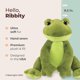 thumbnail image 2 of Peluche de rana de peluche Bearington Ribbity 8.5 pulgadas, 2 of 6