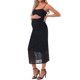 thumbnail image 2 of INSPIRE CHIC Vestido de Maternidad de Malla Fruncida sin Mangas con Tirantes Finos Ajustado a la Cadera de Longitud Media para Invitada de Boda Negro Floral L, 2 of 6