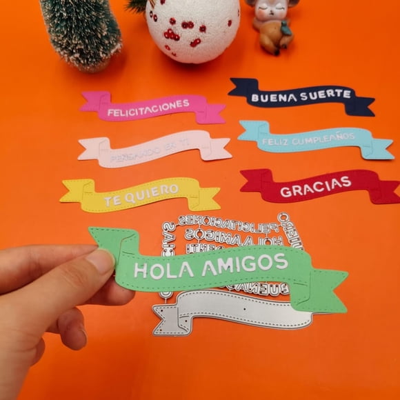Troqueles de Palabras en Español Feemkota para Tarjetería