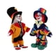 thumbnail image 3 of Porcelana Harlequin Jester Dolls Payaso Divertido Juguete Para Regalo 2pcs Amarillo Verde, 3 of 5