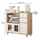 thumbnail image 2 of Aparador Buffet De Cocina Comedor Puerta De Vidrio 90cm Marrón, 2 of 8