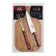thumbnail image 2 of Kit para Asado Tramontina con Láminas de Acero Inoxidable y Mango Polywood Rojo con Tabla de Madera 3 piezas, 2 of 2