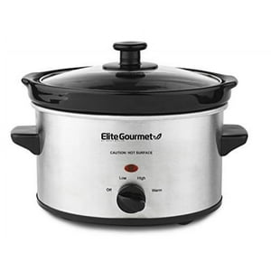 Olla De Cocción Lenta Elite Gourmet Mst-275Xs# 2L De Acero Inoxidable