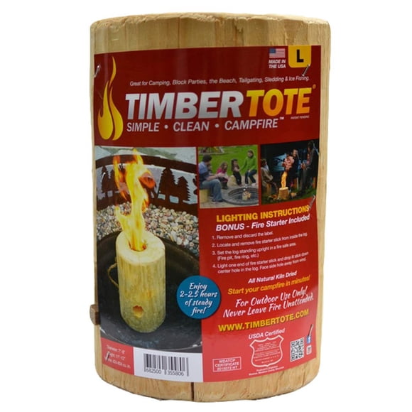 Leño de leña con control limpio TimberTote, combustible sólido, 30 cm