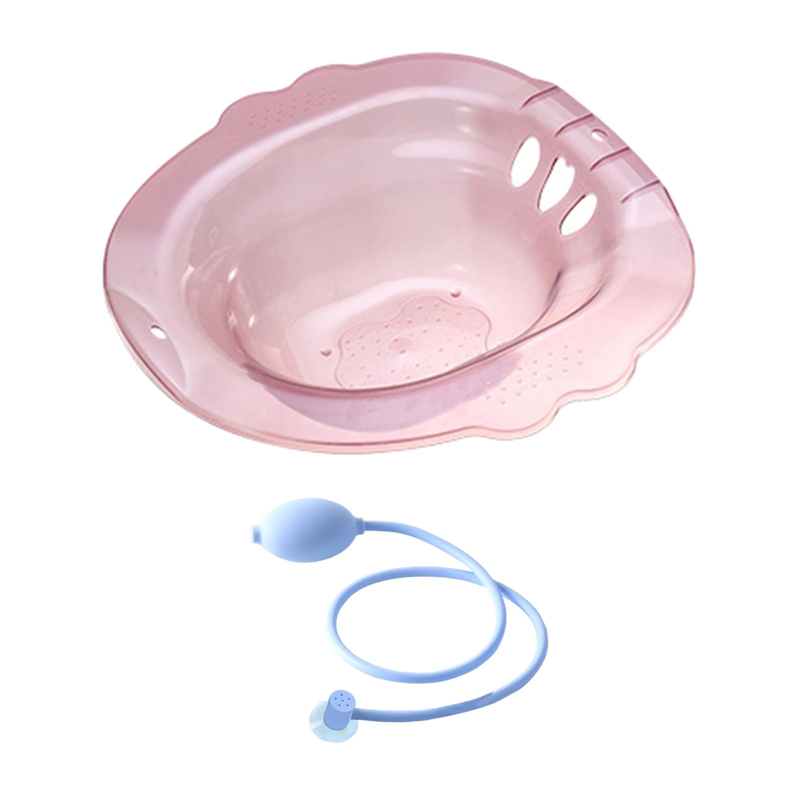 Ioensy - Lavabo Para Asiento De Inodoro Para Personas Mayores, Baño De Asiento Para Mujer, Lavabo Para Asiento De Baño De Superficie Lisa, Color Rojo