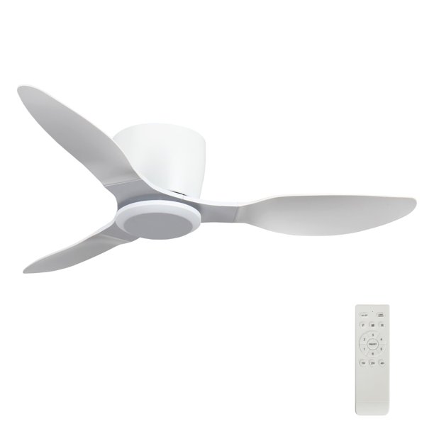 Ventilador de techo Wanze of Ocean 107 cm blanco con control remoto de 6 velocidades