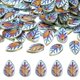thumbnail image 1 of Cuentas de Hojas, 50 Piezas de Cuentas de Hojas de Cristal, Cuentas de Vidrio Checo Translúcidas para Hacer Joyas, Verde Chapado, 1 of 7