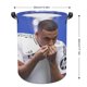 thumbnail image 2 of Kylian Mbappé Cesta de lavandería de gran capacidad redonda con asa, bolsa para ropa sucia plegable, almacenamiento para dormitorio, baño y lavadero 44x35 cm, 2 of 6