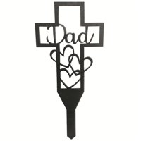 Bothyi - Cruz Arte Duelo Estatua Impermeable Hueco Recuerdo Regalos Con Corazón Mdod01