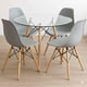 thumbnail image 1 of Comedor Mesa Eames Vidrio 80 cm + 4 Sillas Eames Gris, 1 of 3