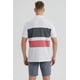 thumbnail image 3 of Polera Hombre Franjas Horizontales Rojo, 3 of 4