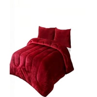 Genérico - Plumon De Invierno Chiporro Medida 2 Plaza Color Burdeo