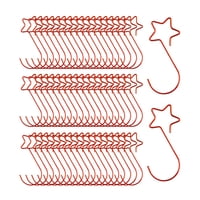 Bothyi - 100X Ganchos Para Árboles De Navidad Suministros Navideños Para Decoraciones De Árboles De Navidad Metal Rojo