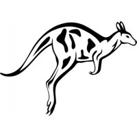 Rienda Libre Graphics - Decomural Jumping Kangaroo Wild Animals Ws-17670