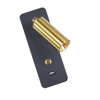 Ioensy - Lámpara De Pared Simple Aplique De Pared De Dirección Ajustable Para Home Bar Black Gold