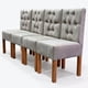 thumbnail image 2 of Pack 4 Sillas De Comedor Gris Felpa Capitone, 2 of 2