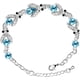 thumbnail image 4 of Pulsera Azul Firefly para mujer, con hermosos cristales y circonitas brillantes, chapada en oro blanco de 18 quilates. Incluye estuche Azul., 4 of 5