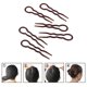 thumbnail image 5 of 36 horquillas de plástico en forma de U para el pelo, pinzas para peinar el cabello en espiral, para niñas y mujeres (negro y marrón), 5 of 8
