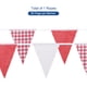 thumbnail image 4 of Banderola a cuadros roja y blanca de Uxcell, 36 banderas triangulares para decoración exterior de cumpleaños y bodas, 4 of 6