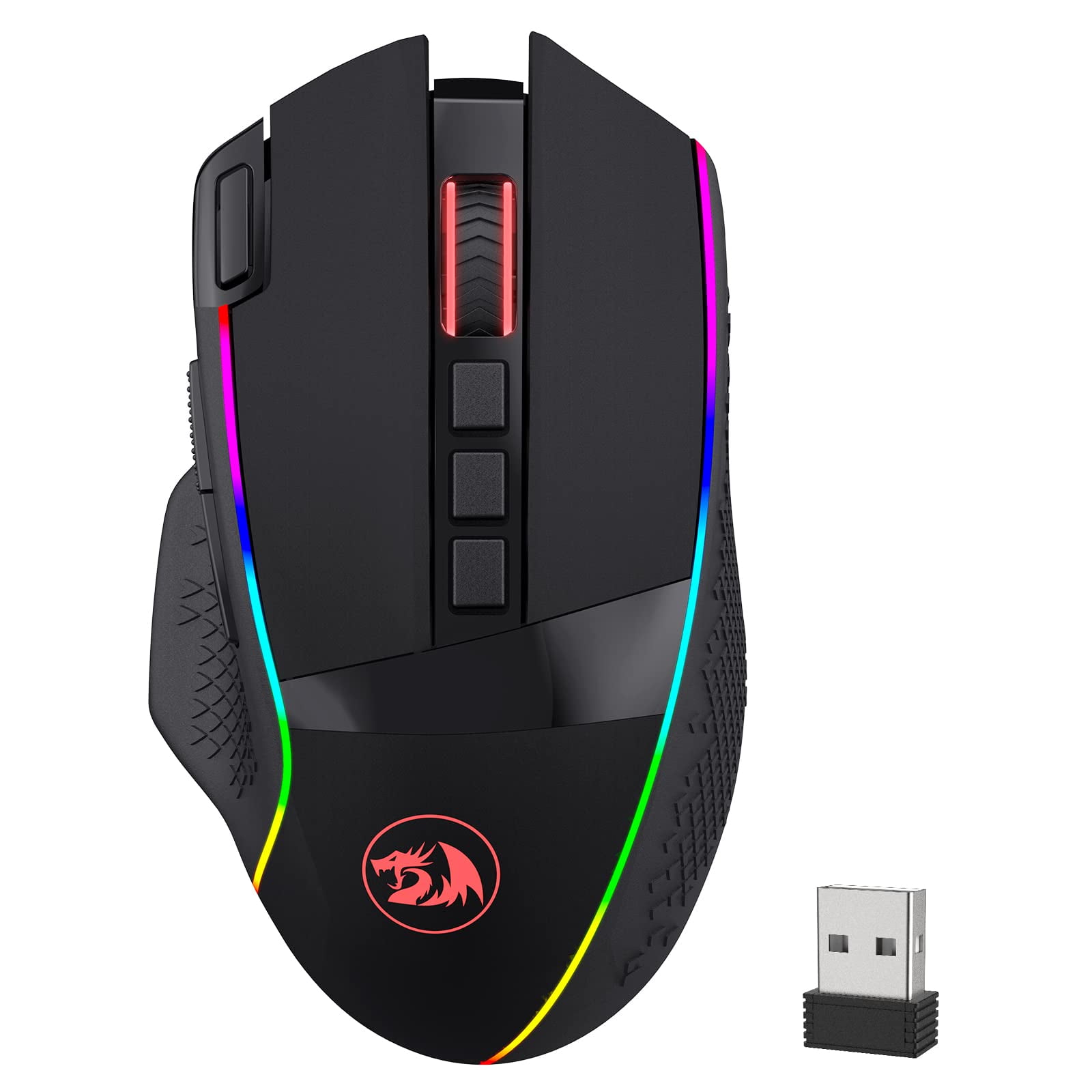 Redragon - Ratón Inalámbrico Para Juegos M991 19000 Dpi Con Rgb