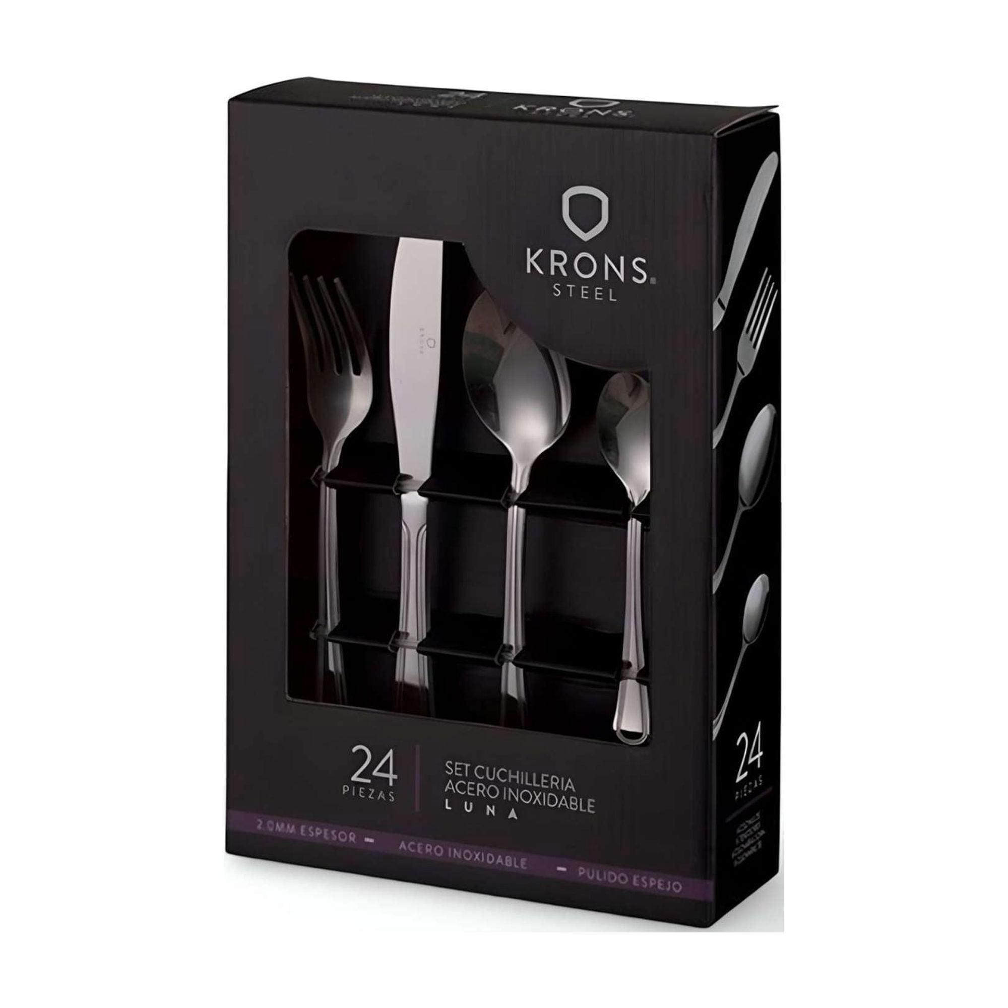 Set De Cuchillería Modelo Luna De 24 Piezas - Krons.