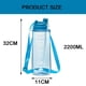 thumbnail image 2 of Botella de agua potable a prueba de fugas de 74 oz con pajita para entusiastas del fitness y las actividades al aire libre, 2 of 5