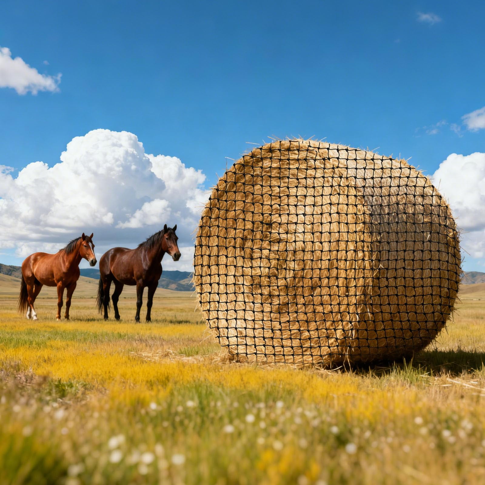 Red redonda VEVOR con alimentación lenta para caballos, 1,5 m x 1,5 m