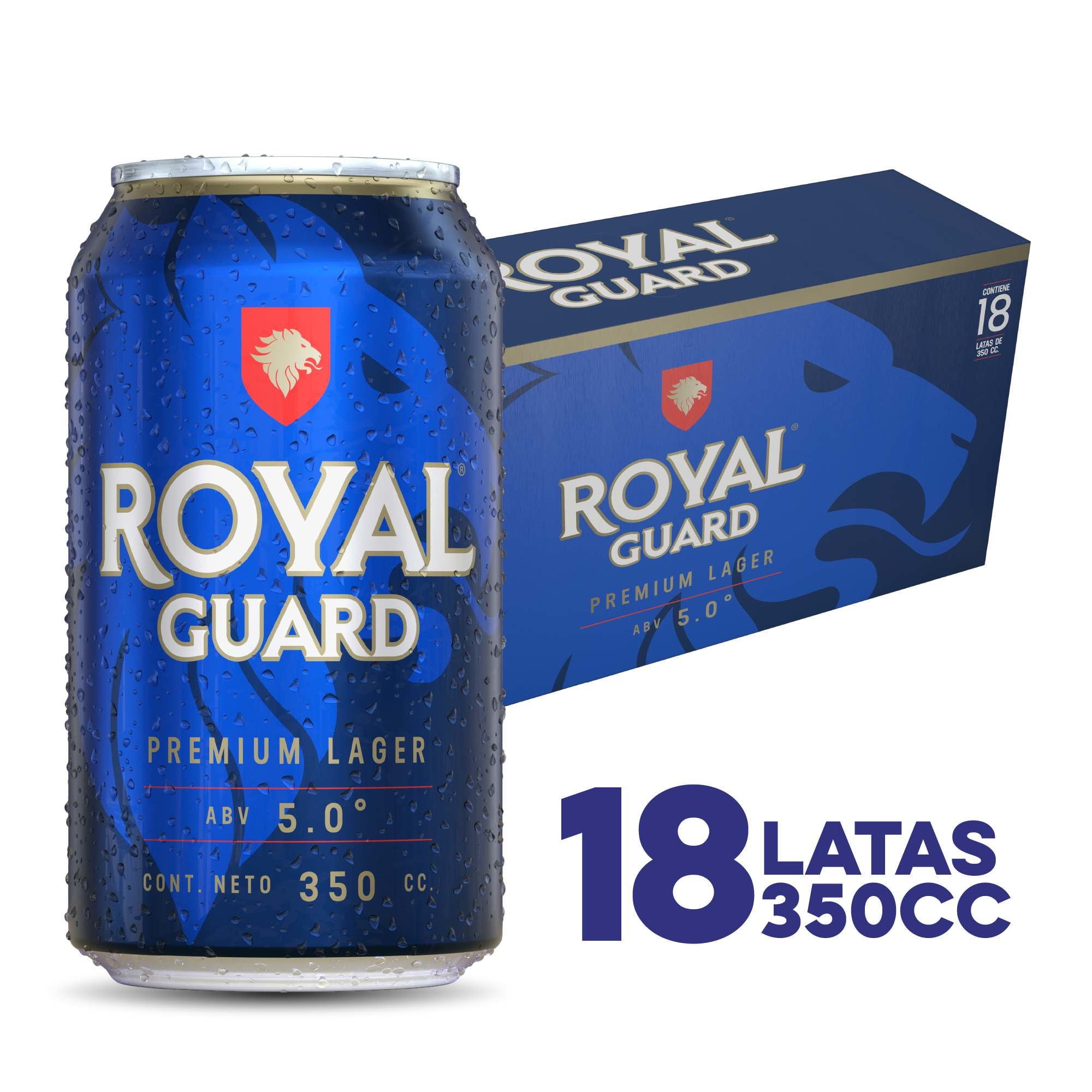 Cerveza Lager Premium 5° Pack 18 Lata 350 ml Royal Guard
