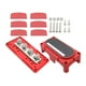 thumbnail image 3 of Bloque de distribución de energía de 4 pernos 12 V- conveniente caja de barra colectora portátil profesional estable M8 M10 duradero para camión , M8 rojo, 3 of 5