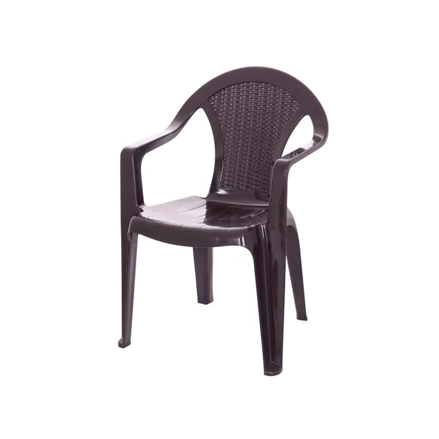 Genérico - Silla Ratan Glamour Con Brazos Café