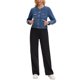 thumbnail image 2 of INSPIRE CHIC Chaqueta de Jean Recortada para Mujer sin Cuello 2025 Occidental de Manga Larga Chaquetas de Mezclilla S Azul, 2 of 6