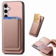 thumbnail image 1 of Funda de Cuero Magnética con Tarjetero para Samsung Galaxy S25 Plus Cubierta Delgada Rosa, 1 of 5