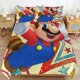 thumbnail image 1 of Super Mario 3-Piece Comforter Set for Bedroom Super Mario Bedding Set for Kids Adults Soft Microfiber Duvet Cover Set with Zipper Closure, 1 of 5