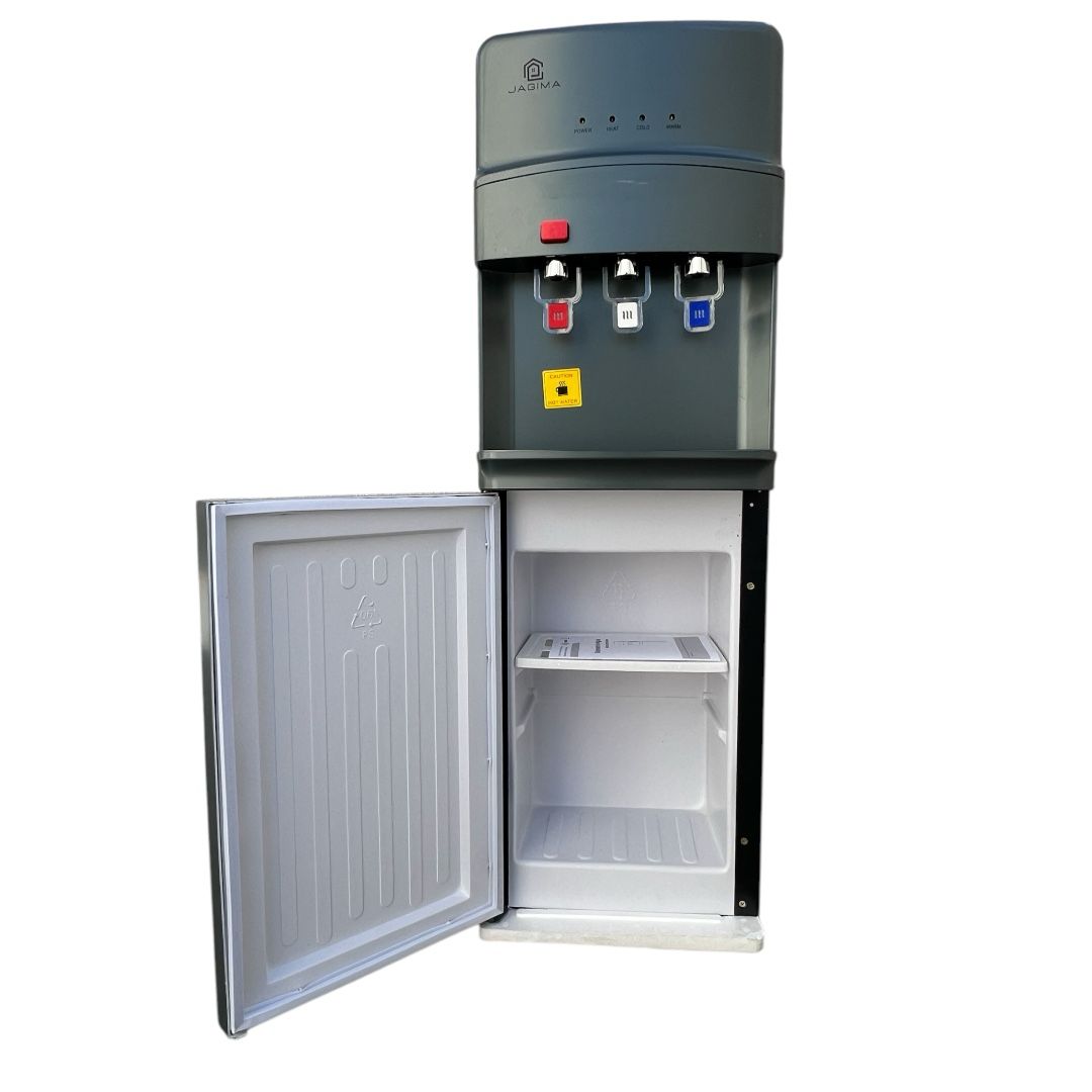 Jagima - Dispensador De Agua Premium 3 Llaves C/Gaveta Compresor Gris.