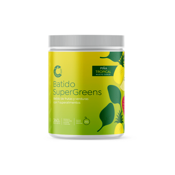 Batido Supergreens Piña Tropical Cáscara Foods 360gr