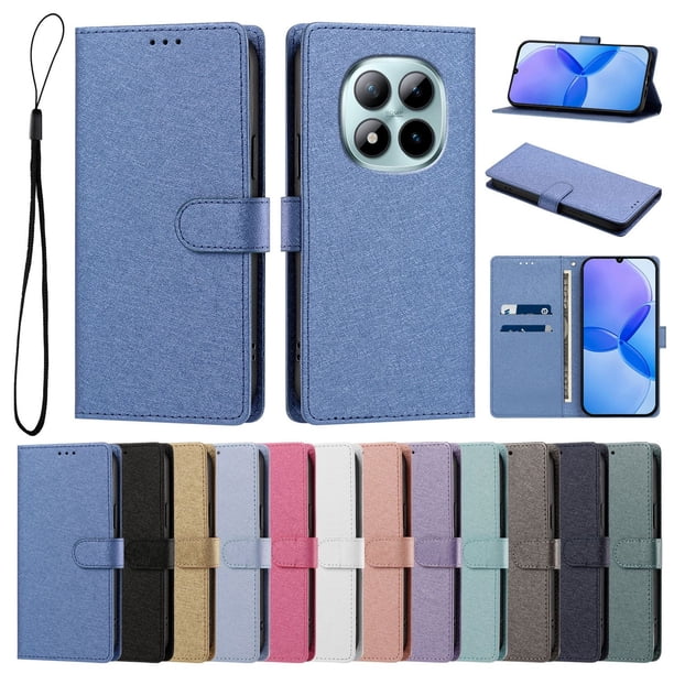 Cartera Funda para Xiaomi Redmi Note 15 Pro Plus 5G Carga Inalámbrica, Azul