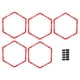 thumbnail image 2 of 5 Anillos De Agilidad Hexagonales Multiusos Para Niños Y Adultos, Color Rojo Rugby, 2 of 5