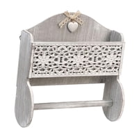 Bothyi - Dispensador De Papel Con Soporte Para Rollo De Papel Tisú Con Estante De Madera Para Montaje En Pared Multiusos