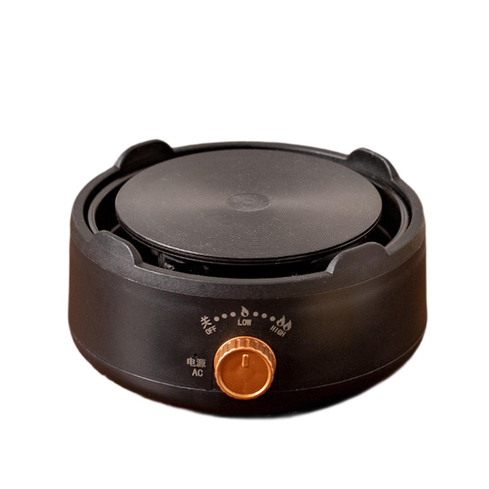 Magideal - Placa Calefactora Pequeña, Estufa Eléctrica, Calentador Eléctrico Versátil, Compacto, De Un Solo Quemador, Para Café Y Té, Ideal Para Acampar En Casa. Negro