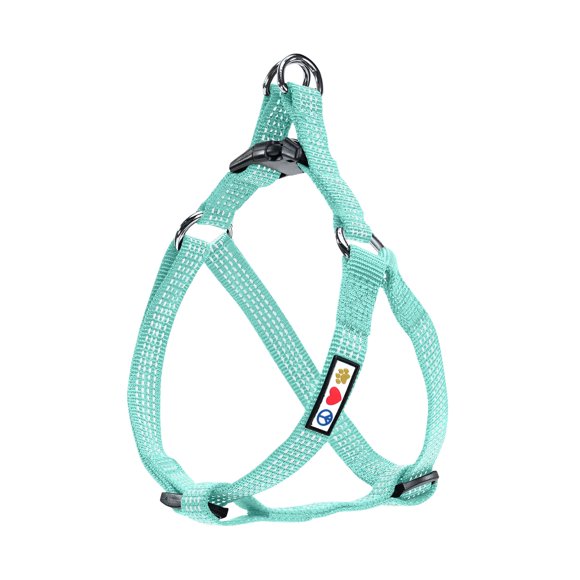 Arnés para perro Pawtitas S reflectante ajustable color teal