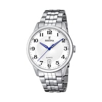 Reloj F20425/1 Festina Blanco Hombre Acero Clasico