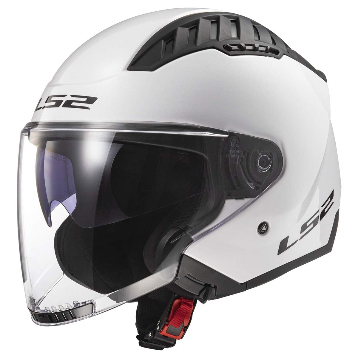 Casco Ls2 Copter Open Face, Blanco Brillante, 2xl, Para Adulto